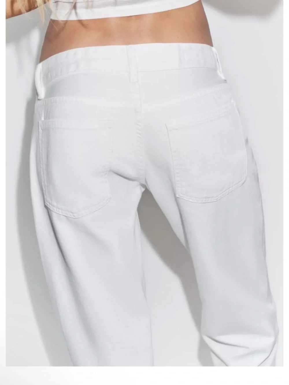 Zara White Wide Leg Jeans - Picture 5 of 5
